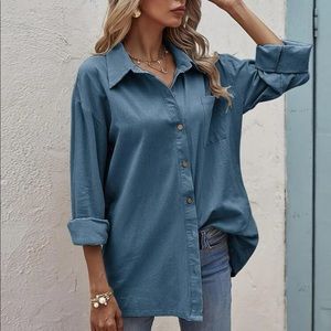 Button up oversized blouse